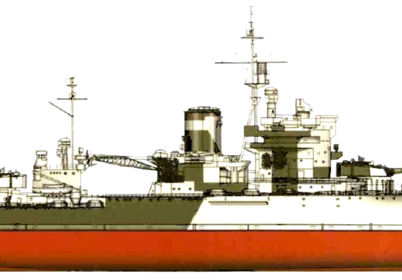 Боевой корабль HMS Valiant 1942 [Battleship] - чертежи, габариты, рисунки